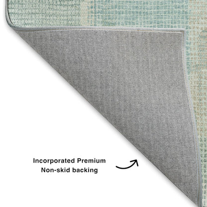 Luxury Washable Indoor/Outdoor Ravenna Teal 3' x 5' Rug