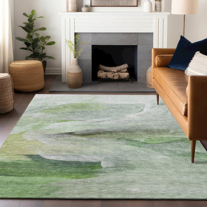 Luxury Washable Indoor/Outdoor Ravenna Aloe 8' x 10' Rug