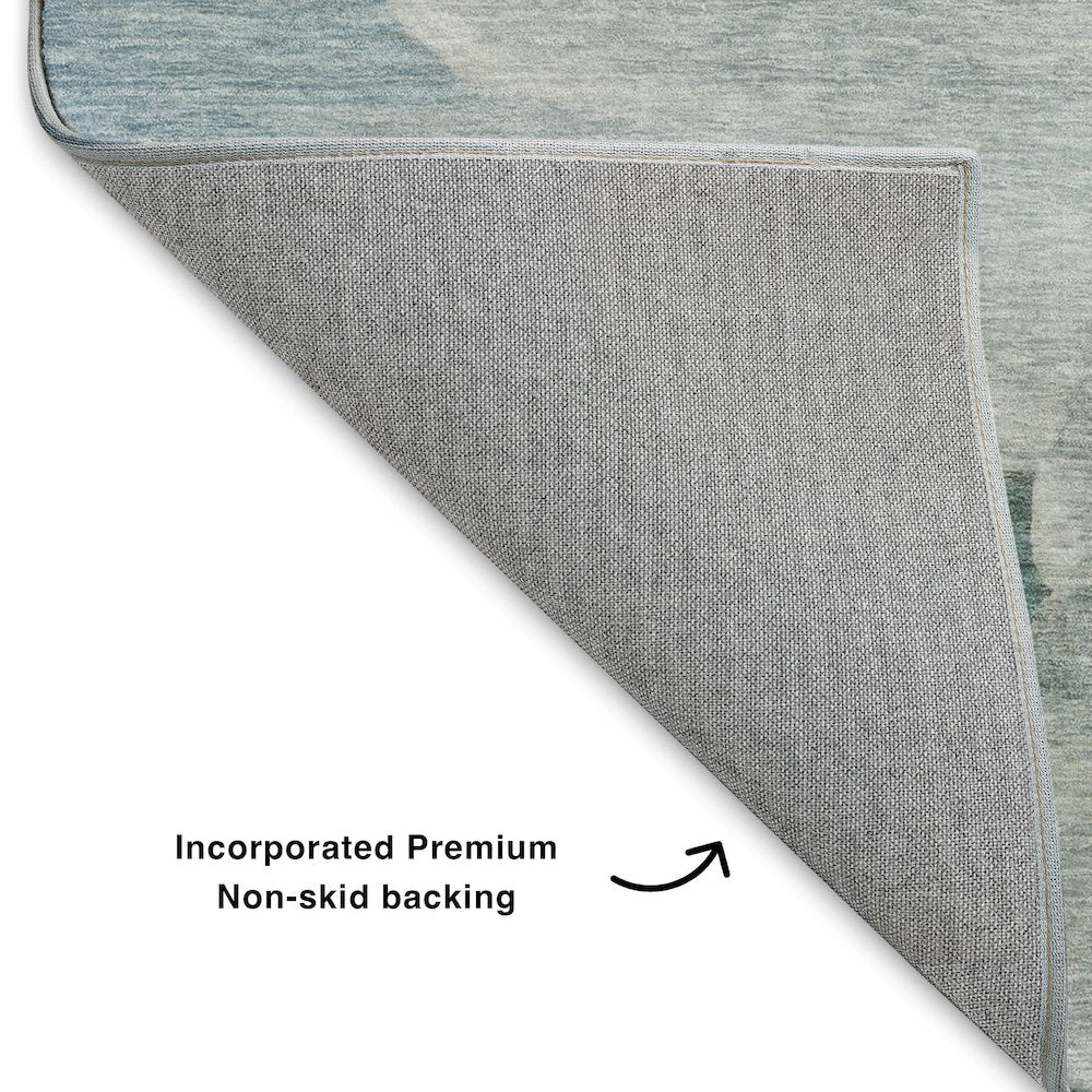 Luxury Washable Indoor/Outdoor Ravenna Teal 3' x 5' Rug