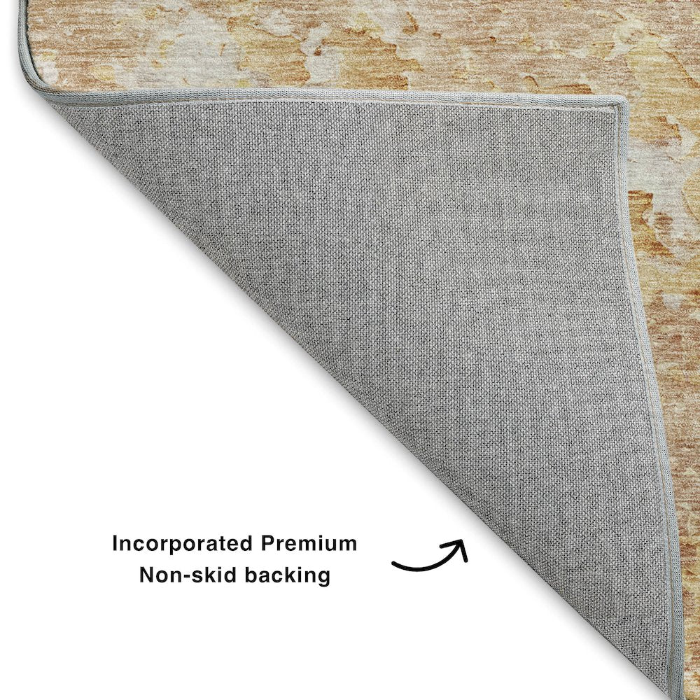 Luxury Washable Indoor/Outdoor Ravenna Salmon 3' x 5' Rug