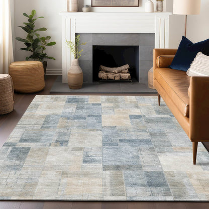 Luxury Washable Indoor/Outdoor Ravenna Denim 8' x 10' Rug
