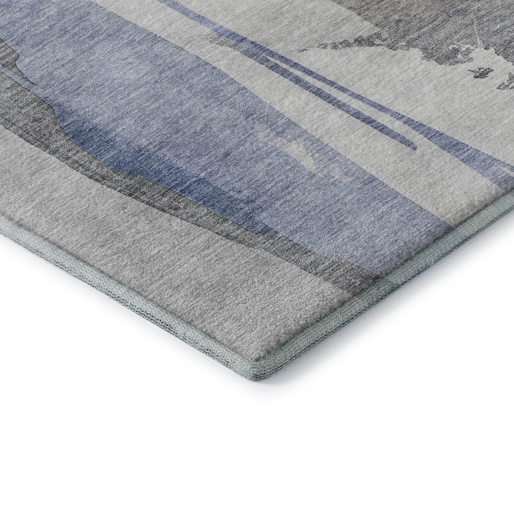 Luxury Washable Indoor/Outdoor Ravenna Denim 3' x 5' Rug