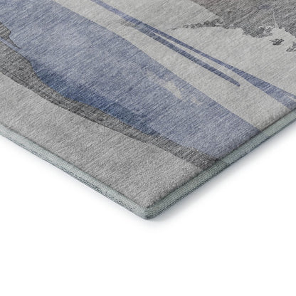 Luxury Washable Indoor/Outdoor Ravenna Denim 3' x 5' Rug