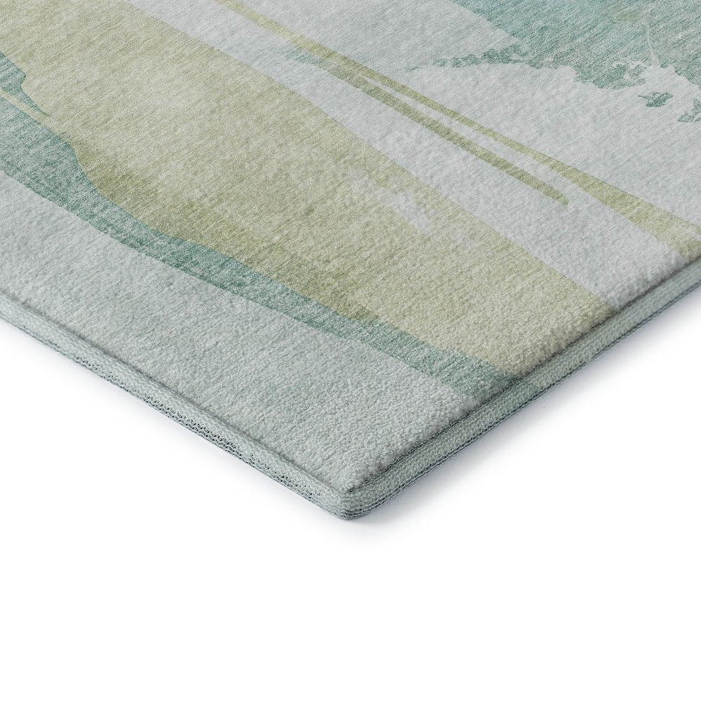 Luxury Washable Indoor/Outdoor Ravenna Teal 3' x 5' Rug