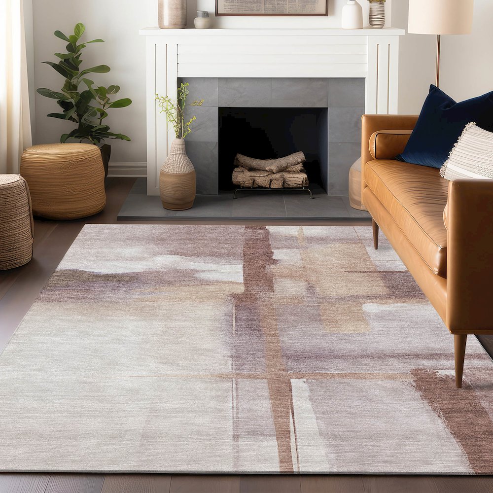 Luxury Washable Indoor/Outdoor Ravenna Blush 8' x 10' Rug