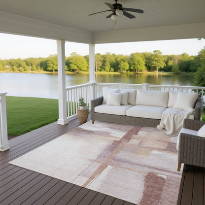 Luxury Washable Indoor/Outdoor Ravenna Blush 8' x 10' Rug