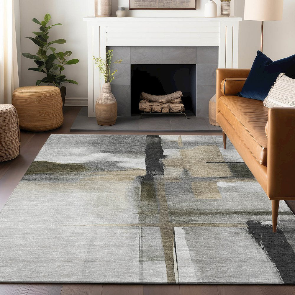 Luxury Washable Indoor/Outdoor Ravenna Gray 8' x 10' Rug