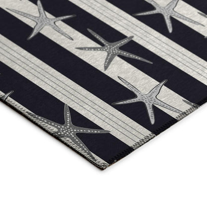 Indoor/Outdoor Surfside ASR42 Midnight Washable 3' x 5' Rug