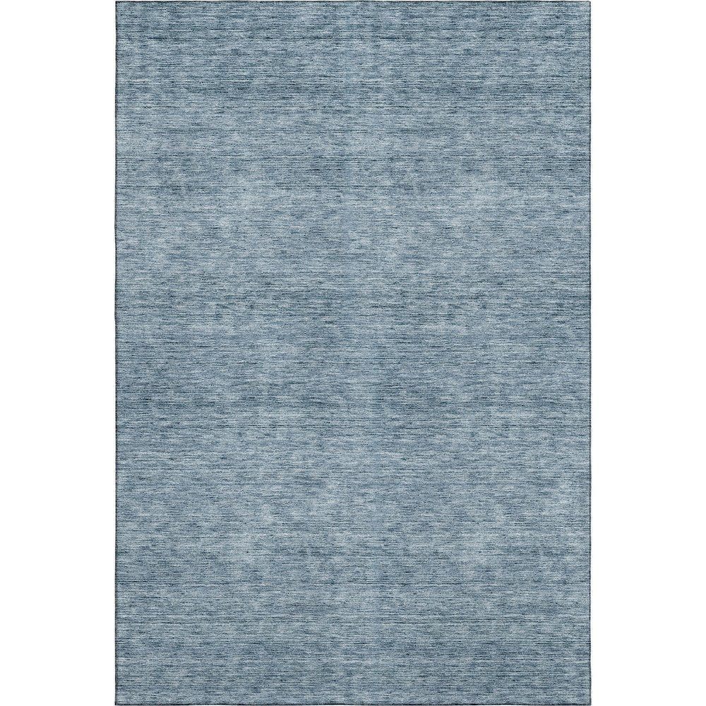 Luxury Washable Indoor/Outdoor Soft Essentials SE1 Blue 8' x 10' Rug