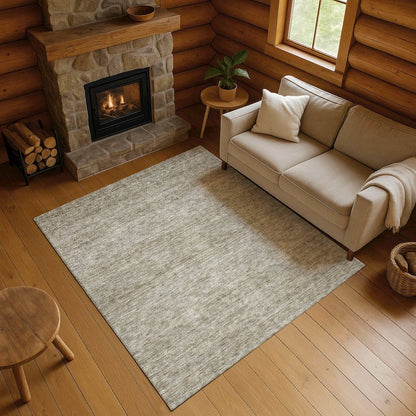 Luxury Washable Indoor/Outdoor Soft Essentials SE1 Ivory 8' x 10' Rug