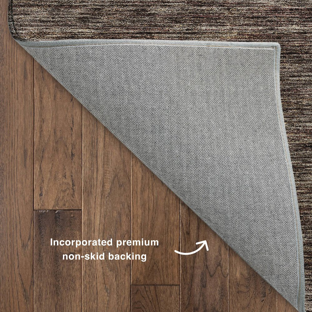Luxury Washable Indoor/Outdoor Soft Essentials SE1 Brown 3' x 5' Rug