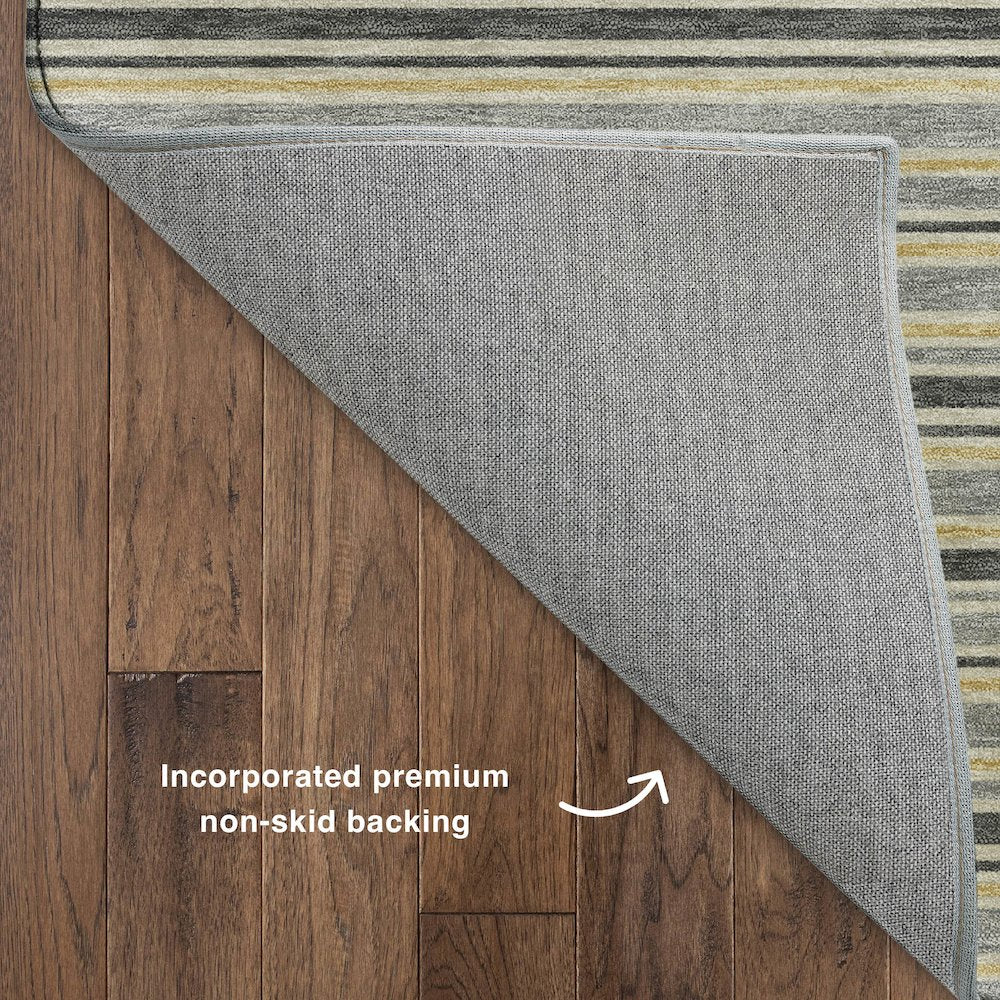 Luxury Washable Indoor/Outdoor Soft Essentials SE2 Gray 3' x 5' Rug