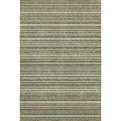 Luxury Washable Indoor/Outdoor Soft Essentials SE2 Green 8' x 10' Rug