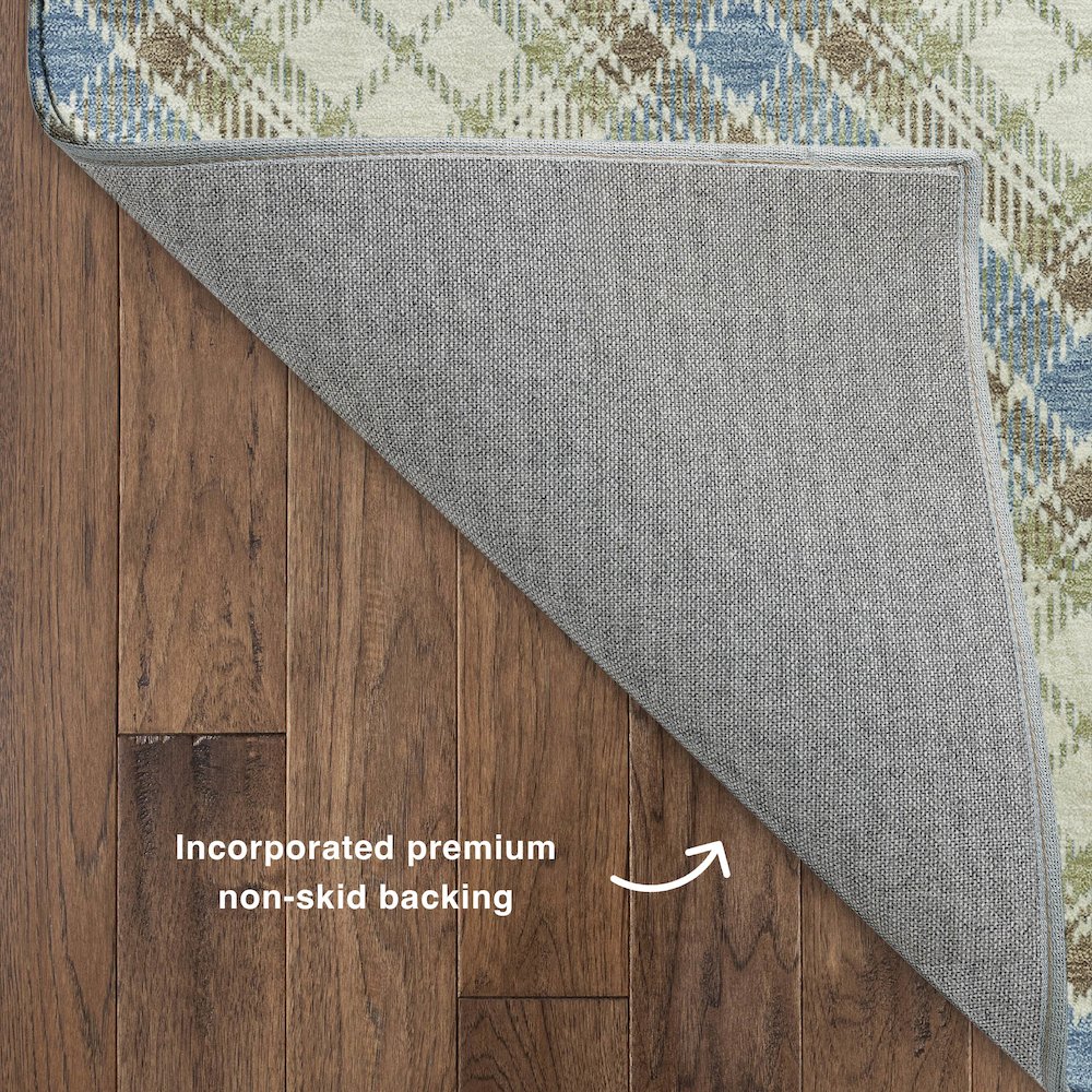 Luxury Washable Indoor/Outdoor Soft Essentials SE3 Blue 3' x 5' Rug