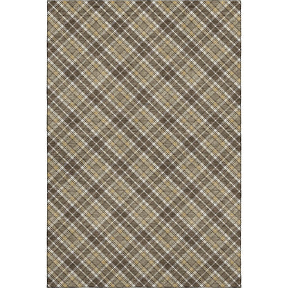 Luxury Washable Indoor/Outdoor Soft Essentials SE3 Brown 8' x 10' Rug