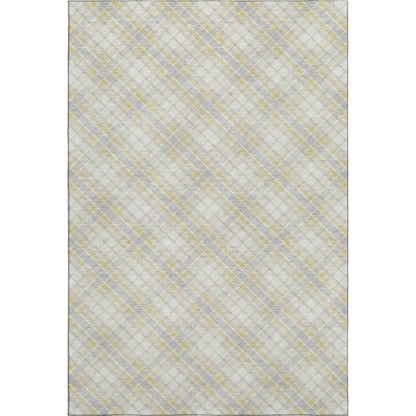 Luxury Washable Indoor/Outdoor Soft Essentials SE3 Gold 8' x 10' Rug