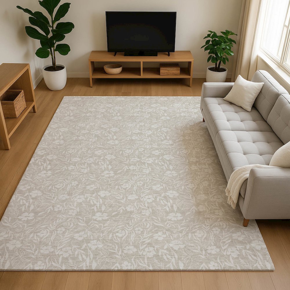 Luxury Washable Indoor/Outdoor Soft Essentials SE4 Brown 8' x 10' Rug