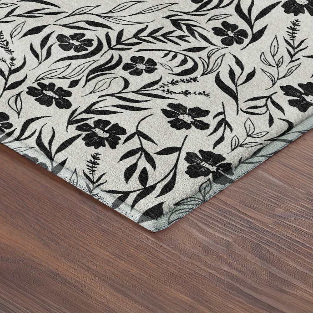 Luxury Washable Indoor/Outdoor Soft Essentials SE4 Ivory 3' x 5' Rug