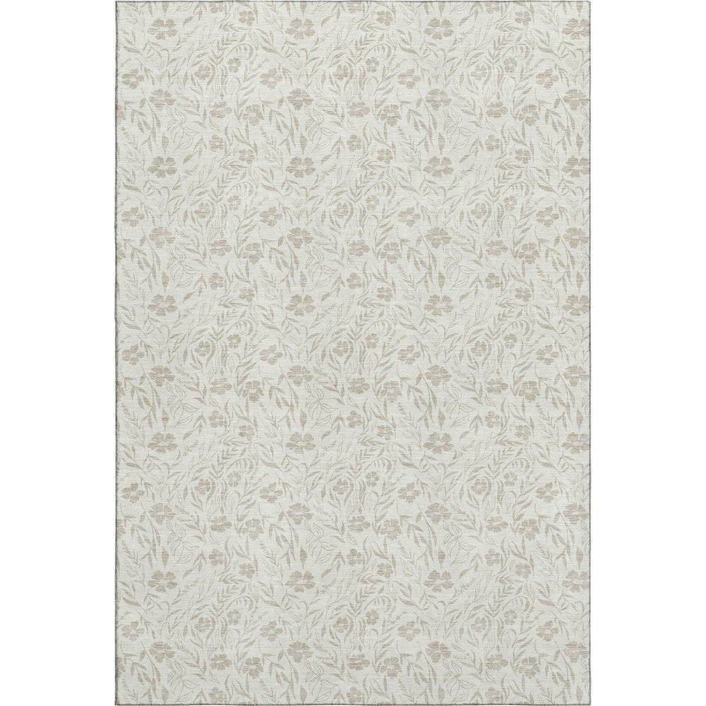 Luxury Washable Indoor/Outdoor Soft Essentials SE4 Ivory 8' x 10' Rug