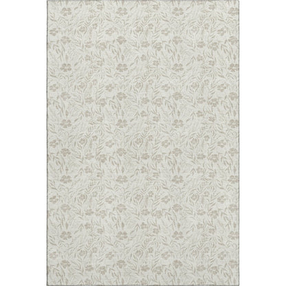 Luxury Washable Indoor/Outdoor Soft Essentials SE4 Ivory 8' x 10' Rug