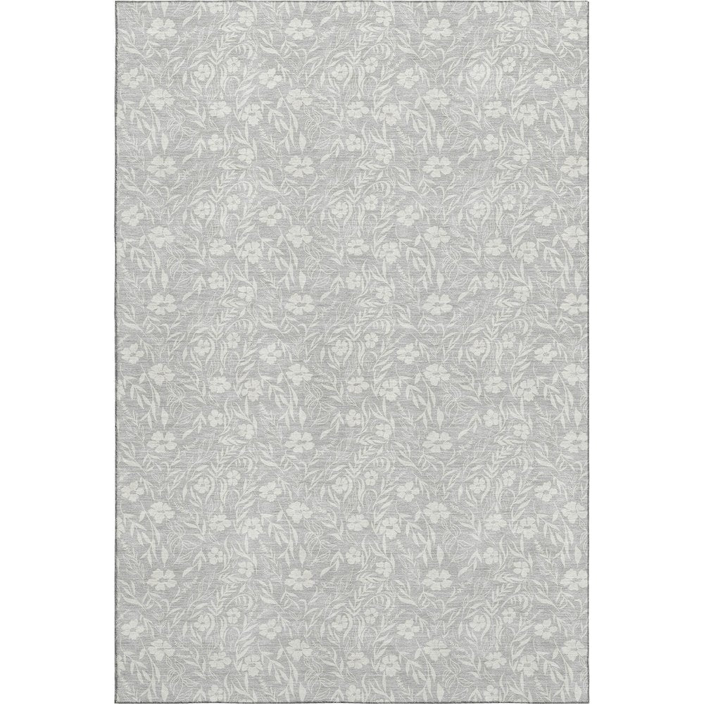 Luxury Washable Indoor/Outdoor Soft Essentials SE4 Gray 8' x 10' Rug