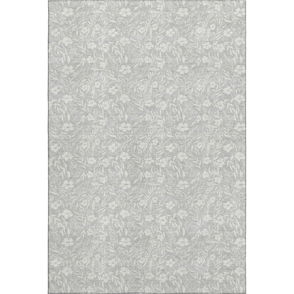 Luxury Washable Indoor/Outdoor Soft Essentials SE4 Gray 8' x 10' Rug