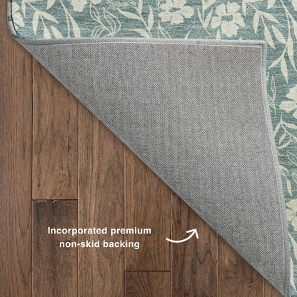 Luxury Washable Indoor/Outdoor Soft Essentials SE4 Teal 3' x 5' Rug