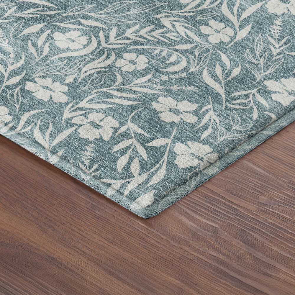 Luxury Washable Indoor/Outdoor Soft Essentials SE4 Teal 3' x 5' Rug