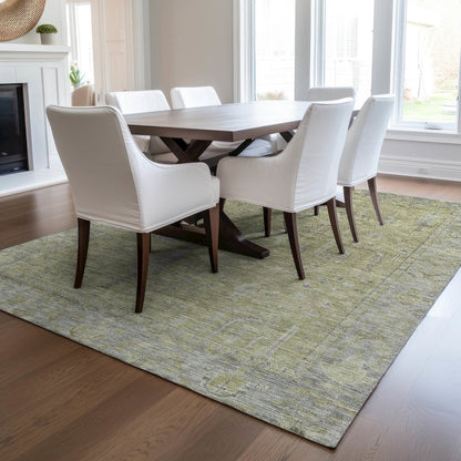 Luxury Washable Indoor/Outdoor Solace Aloe 8' x 10' Rug