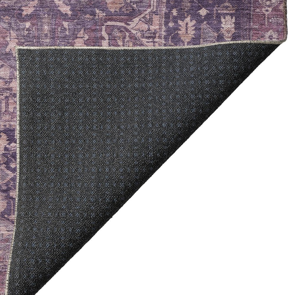 Luxury Washable Indoor/Outdoor Solace Eggplant 3' x 5' Rug