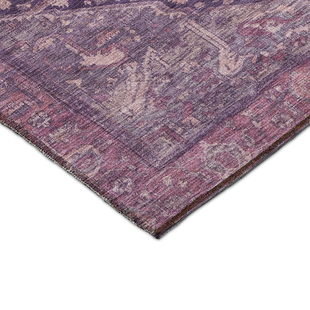 Luxury Washable Indoor/Outdoor Solace Eggplant 3' x 5' Rug