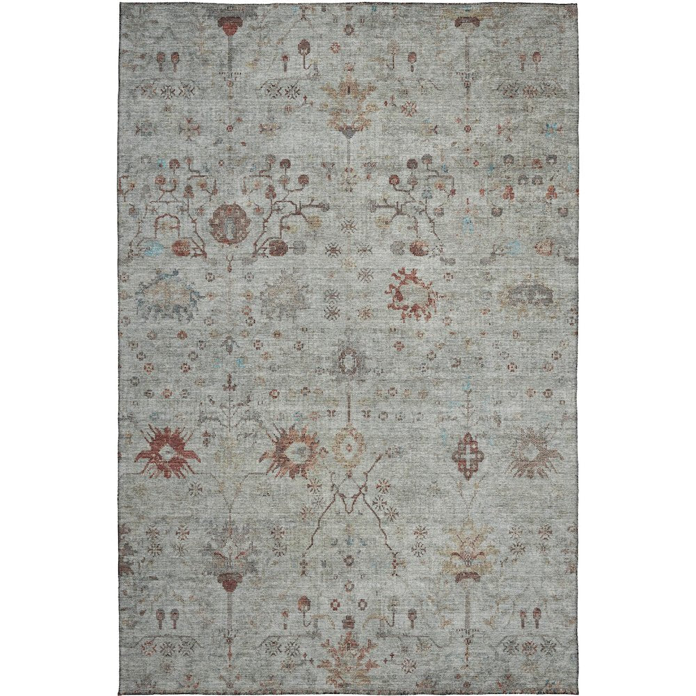 Luxury Washable Indoor/Outdoor Solace Gray 8' x 10' Rug