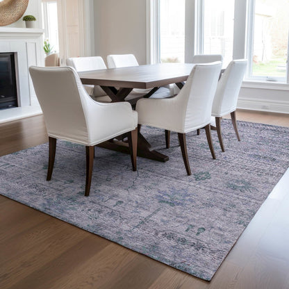 Luxury Washable Indoor/Outdoor Solace Lavender 8' x 10' Rug