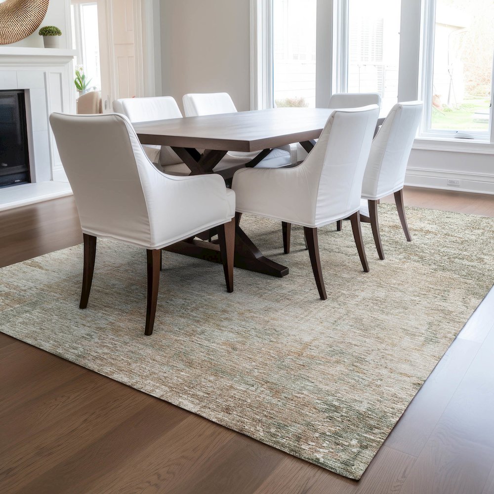 Luxury Washable Indoor/Outdoor Solace Linen 8' x 10' Rug