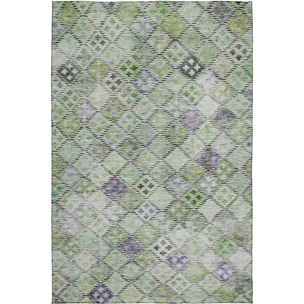 Luxury Washable Indoor/Outdoor Solace Green 8' x 10' Rug
