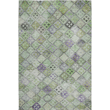 Luxury Washable Indoor/Outdoor Solace Green 8' x 10' Rug