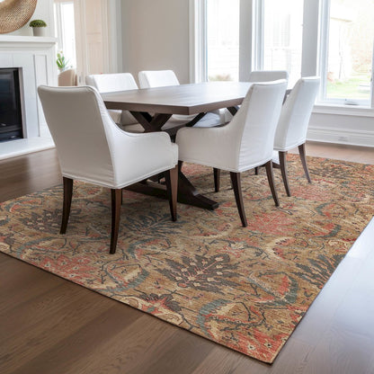 Luxury Washable Indoor/Outdoor Solace Tan 8' x 10' Rug