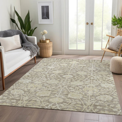 Luxury Washable Indoor/Outdoor Solace Mocha 8' x 10' Rug