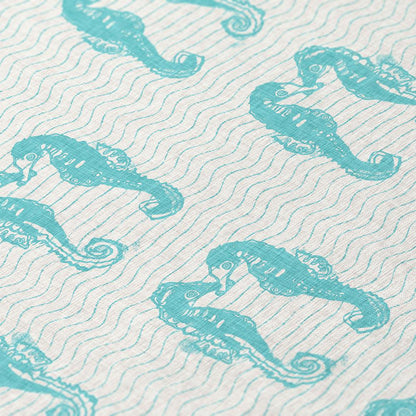Indoor/Outdoor Seabreeze SZ15 Teal Washable 3' x 5' Rug