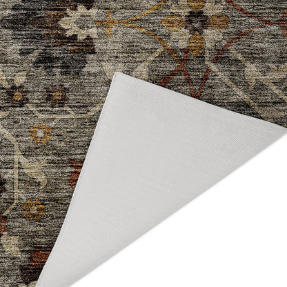 Indoor/Outdoor Silk Road Pewter 3' x 5' Rug