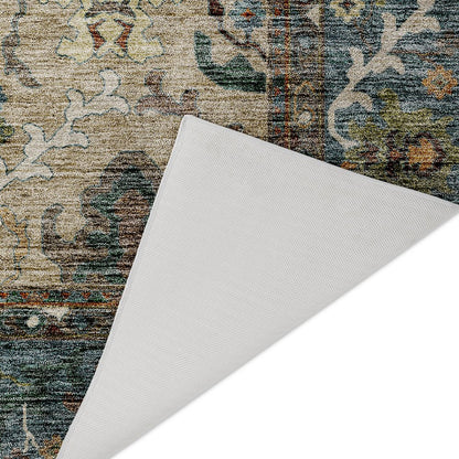 Indoor/Outdoor Silk Road Aqua 3' x 5' Rug