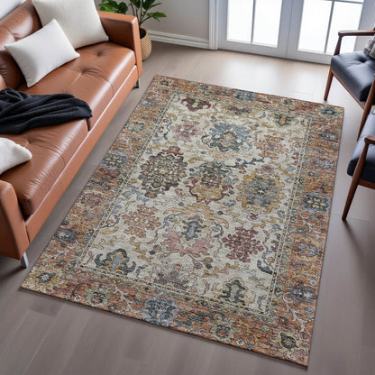 Indoor/Outdoor Silk Road Copper 6'6" x 9'6" Rug