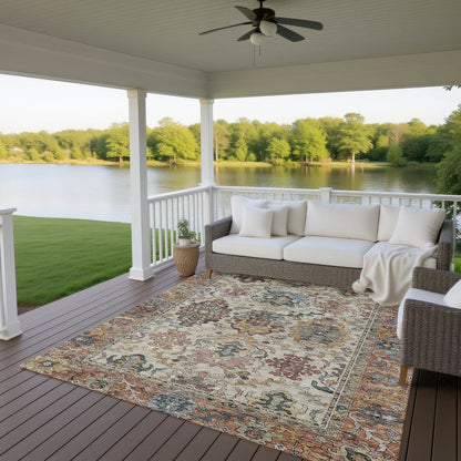 Indoor/Outdoor Silk Road Copper 6'6" x 9'6" Rug