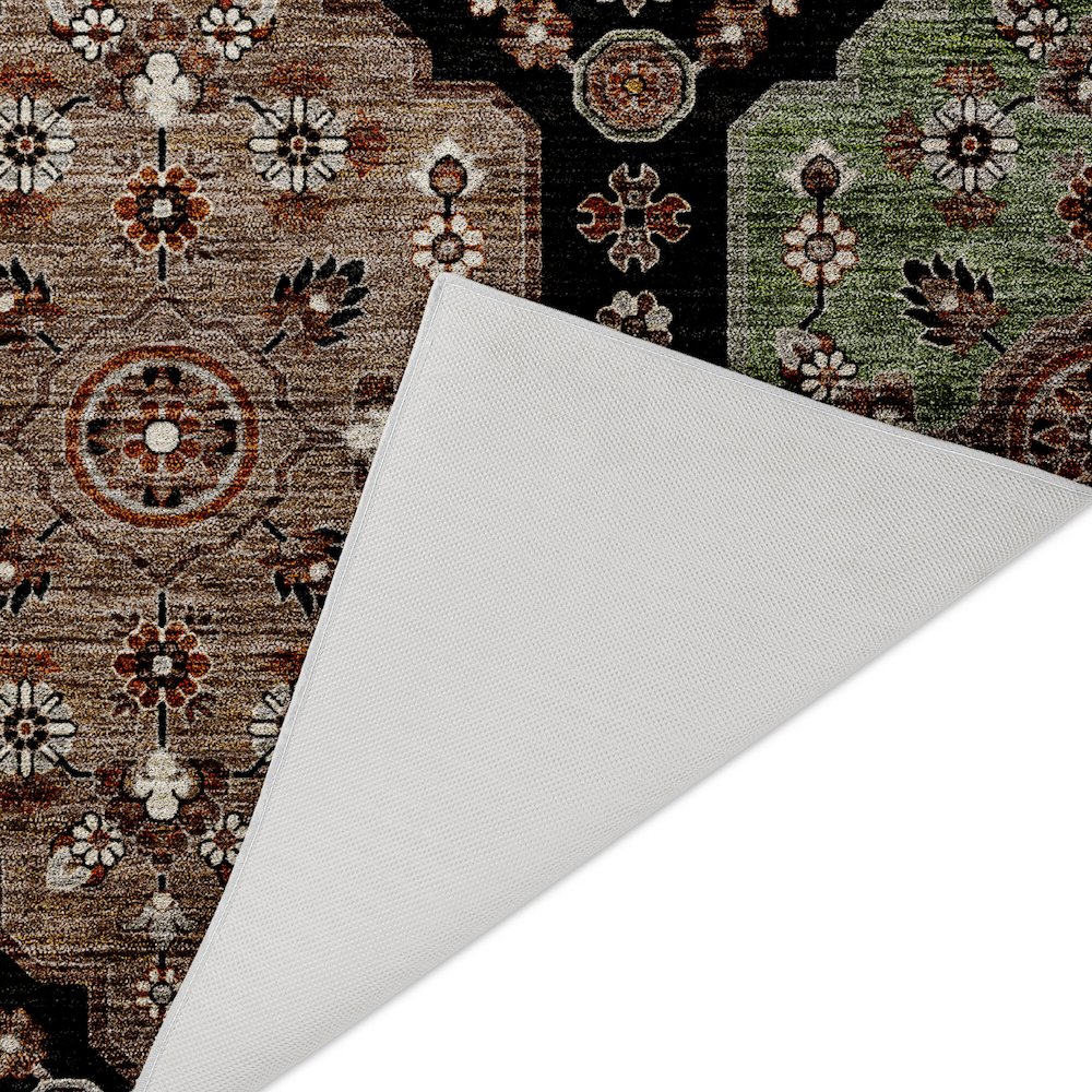 Indoor/Outdoor Silk Road Black 3' x 5' Rug