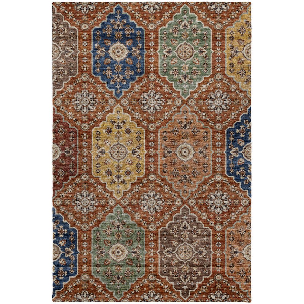 Indoor/Outdoor Silk Road Paprika 6'6" x 9'6" Rug