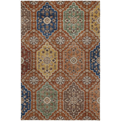 Indoor/Outdoor Silk Road Paprika 6'6" x 9'6" Rug