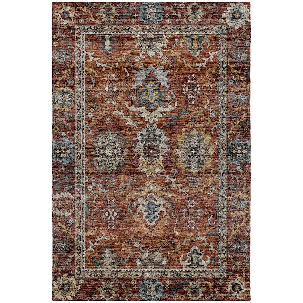 Indoor/Outdoor Silk Road Paprika 6'6" x 9'6" Rug