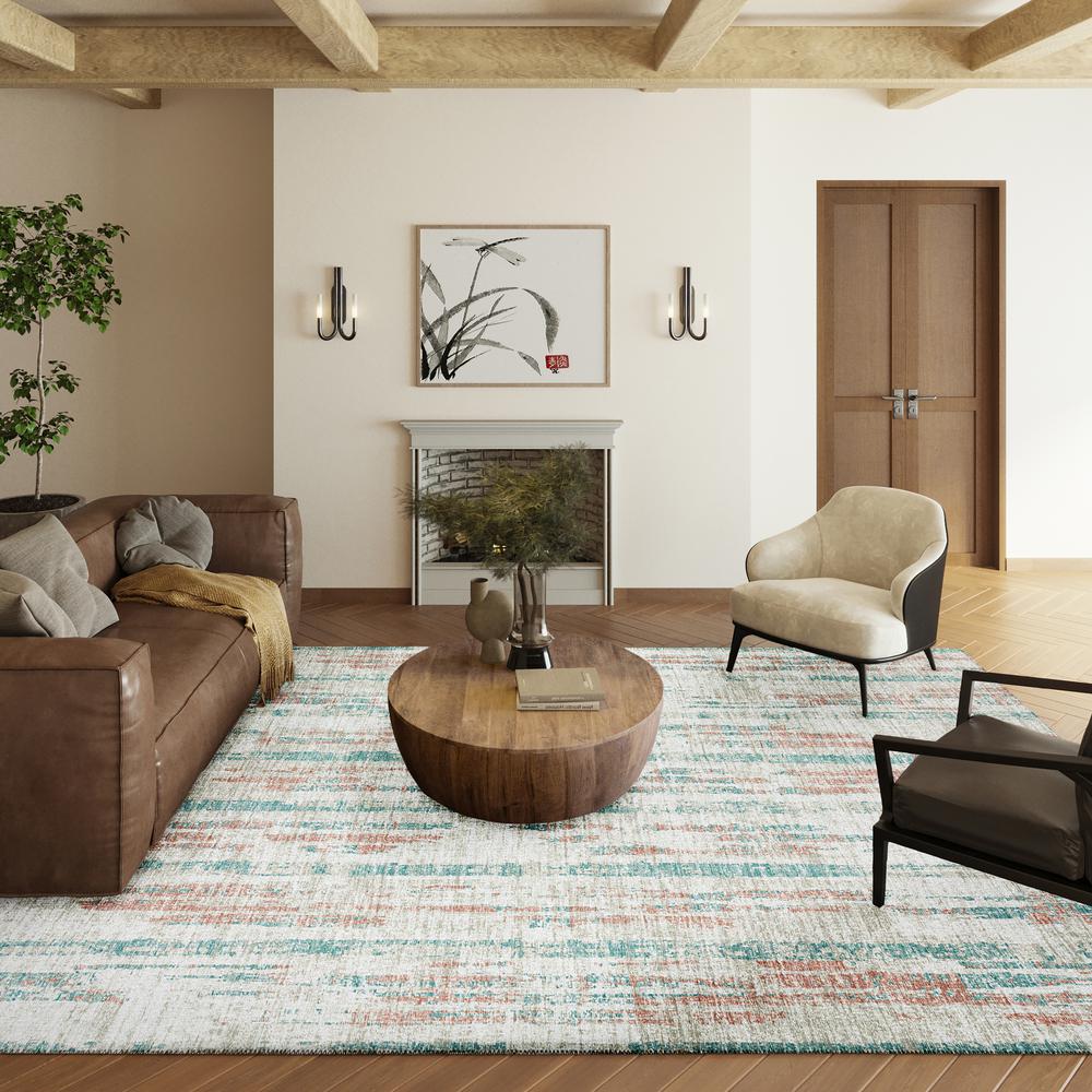 Rylee Ivory Transitional Abstract 5' x 7'6" Area Rug Ivory ARY36