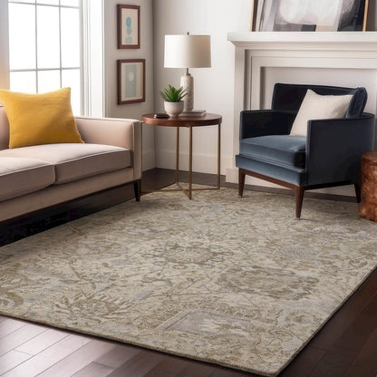 Luxury Washable Indoor/Outdoor Tabrook Ivory 8' x 10' Rug