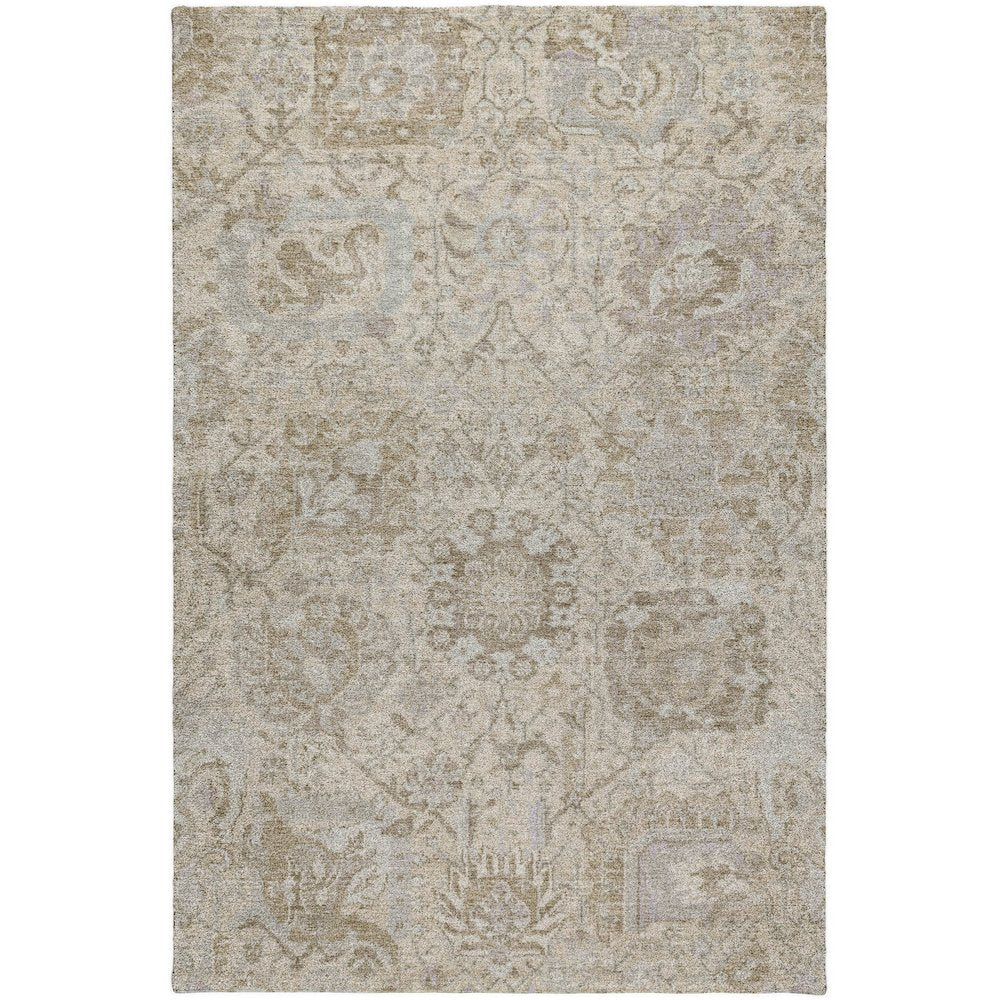 Luxury Washable Indoor/Outdoor Tabrook Ivory 8' x 10' Rug